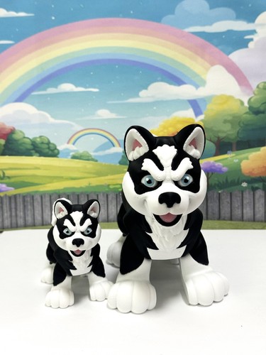 2pc husky dogs printed - husky, 3d